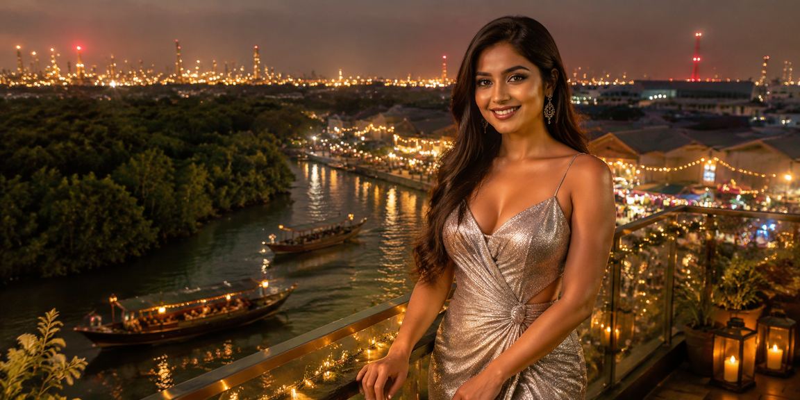 সুন্দরবনের রাতের স্পোর্টস বেটিং মার্কেটের সুন্দর দৃশ্য